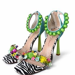 Betsey Johnson Clooney Colorful Embellished Heels